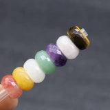 5Pcs 8x14mm Large Hole Beads Faceted Semi-precious Abacus Round