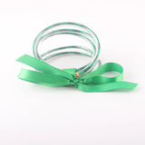 5Pcs Leather Bangles Bracelet Set Women's Jelly Silicone Bracelet Gift