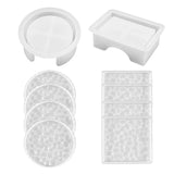 Silicone Coaster Resin Mold Set with Holder Cup Coaster Storage Box Mold