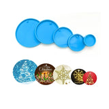 5Pcs Circle Round Keychain Silicone Mold with Hole for DIY Pendant