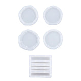 5Pcs Irregular Edge Coaster Moulds Silicone Mold DIY