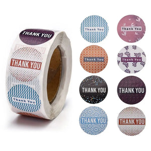 500pcs 25mm Thank You Stickers Adhesive Roll for Envelopes Bubble Mailers