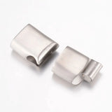 5Pcs 304 SS Magnetic Clasps Rectangle Clasp 5x10mm Hole Stainless Steel