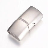 5Pcs 304 SS Magnetic Clasps Rectangle Clasp 5x10mm Hole Stainless Steel