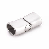 5Pcs 304 SS Magnetic Clasps Rectangle Clasp 5x10mm Hole Stainless Steel