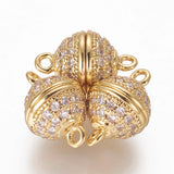 Brass CZ Magnetic Clasps for DIY Jewelry Making