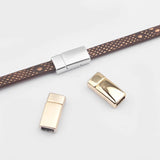 Rhodium Magnetic Clasp for Leather Bracelets