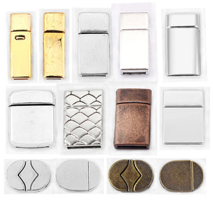 Rhodium Magnetic Clasp for Leather Bracelets