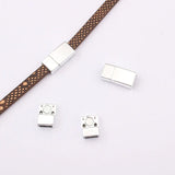 Rhodium Magnetic Clasp for Leather Bracelets