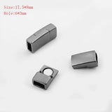Rhodium Magnetic Clasp for Leather Bracelets
