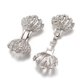 5Pcs Rhinestone Crystal Flower Clasps for DIY Jewelry Making
