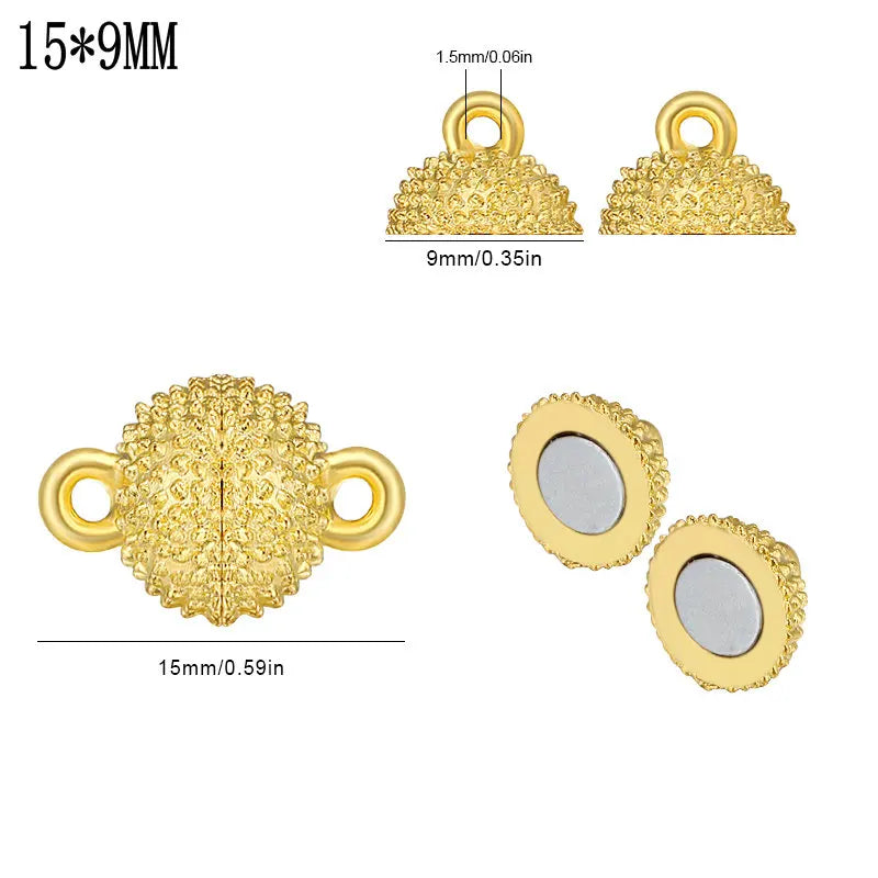 Copper Magnetic Clasps Silver Plated Connectors for DIY Jewelry