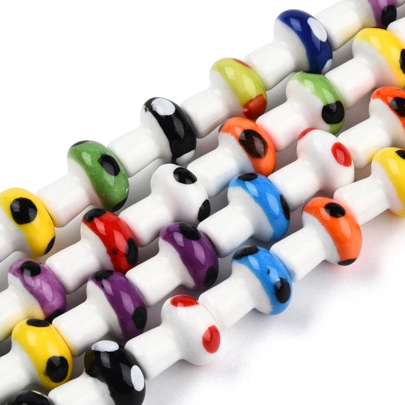 5Strand Glazed Porcelain Bead Strands for Jewelry Making