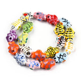 5Strand Glazed Porcelain Bead Strands for Jewelry Making