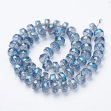 Electroplat Glass Beads Strands 8mm 10mm Faceted Rondelle for Jewelry Making