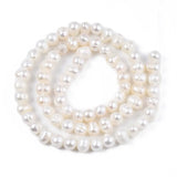 5Strand Freshwater Pearl Beads Rice Shape DIY Jewelry Making