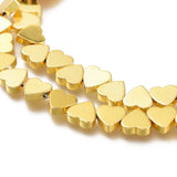 Synthetic Hematite Heart Beads Strand, 6x6x2mm, 67pcs/strand