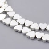 Synthetic Hematite Heart Beads Strand, 6x6x2mm, 67pcs/strand