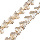 Heart Glass Beads Strands DIY Necklace Bracelet Making 12x10x5mm