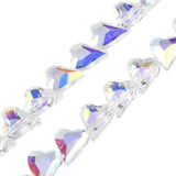 Heart Glass Beads Strands DIY Necklace Bracelet Making 12x10x5mm