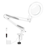 5X Magnifying Lamp Swivel Arm Magnifier Light 105mm Glass Lens