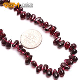 5X8MM Natural Garnet Stone Necklace 18 Inches Birthstone Of January Guardian