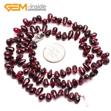 5X8MM Natural Garnet Stone Necklace 18 Inches Birthstone Of January Guardian