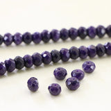5X8mm Pink Jades Faceted Wheel Loose Beads for DIY Jewelry Making