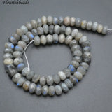 Labradorite Stone Rondelle Beads 1 Strand