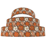 Autumn Flower Pumpkin Leaves Printed Grosgrain Ribbon Roll 22MM 25MM 38MM