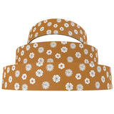 Autumn Flower Pumpkin Leaves Printed Grosgrain Ribbon Roll 22MM 25MM 38MM