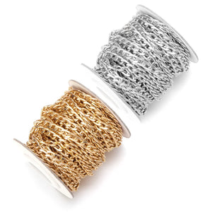 5Yards NK Chain Long Open Link Ring Extension Chain For Jewelry Making