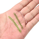100Pcs Colorful Alloy Metal Keychain Tail Chain for DIY Jewelry Making