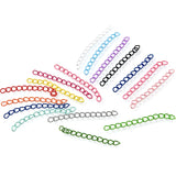 100Pcs Colorful Alloy Metal Keychain Tail Chain for DIY Jewelry Making