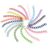 100Pcs Colorful Alloy Metal Keychain Tail Chain for DIY Jewelry Making