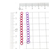 100Pcs Colorful Alloy Metal Keychain Tail Chain for DIY Jewelry Making