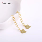 18K Plated Heart Extension Chain Brass Metal Bracelet Tail Extended Chains