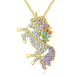 Austrian Sky Horse Necklace Micro Inlay Unicorn Pendant
