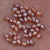 5g Pink Purple Natural Rice Shape Loose Beads Real Cultured Freshwater Pearl