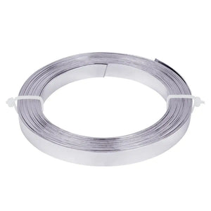 16.5FT 10mm Wide Flat Jewelry Craft Wire 18 Gauge Aluminum Wire 2 Colors