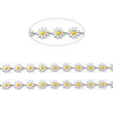 5m 304 Stainless Steel Flower Link Chains Enamel Soldered Chains