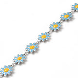 5m 304 Stainless Steel Flower Link Chains Enamel Soldered Chains