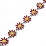 5m 304 Stainless Steel Flower Link Chains Enamel Soldered Chains