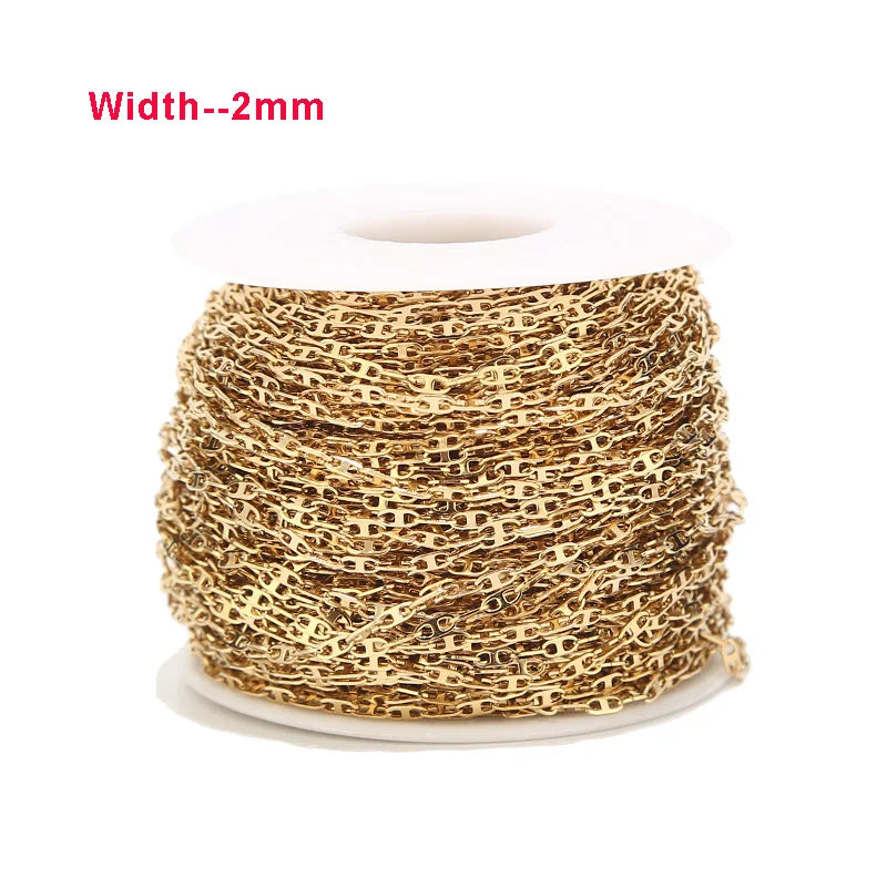 Stainless Steel Chains for DIY Jewelry Making 2mm