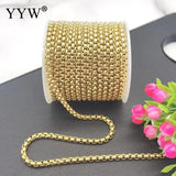 304 Stainless Steel Unwelded Box Chains for Jewelry Making