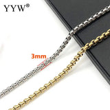 304 Stainless Steel Unwelded Box Chains for Jewelry Making