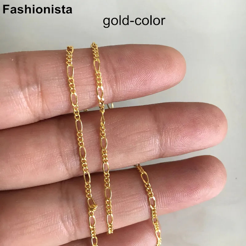 5m Brass Chain Necklace,2mm Jewelry Making,Gold,Silver,Bronze,Metal Chain