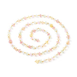 5m Beaded Chain Crackle Glass Beads Chain for DIY Bracelets Necklace Ankles