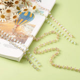 5m Beaded Chain Crackle Glass Beads Chain for DIY Bracelets Necklace Ankles