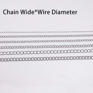 Stainless Steel Bulk Jewellery Chain for DIY Jewelry Making Necklace Earring